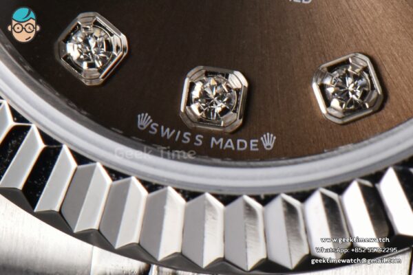 DateJust 28MM Ladies WF Gray Dial Diamond Marker Jubilee Bracelet A2236 - Image 7