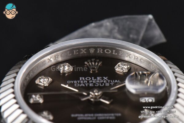 DateJust 28MM Ladies WF Gray Dial Diamond Marker Jubilee Bracelet A2236 - Image 11