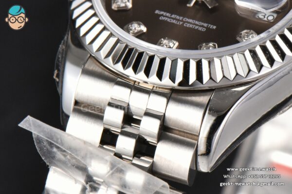 DateJust 28MM Ladies WF Gray Dial Diamond Marker Jubilee Bracelet A2236 - Image 13