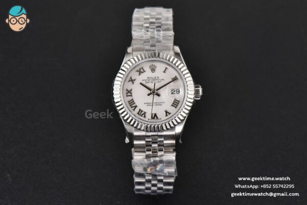 DateJust 28MM Ladies WF White Dial Roma Marker Jubilee Bracelet A2236 - Image 2