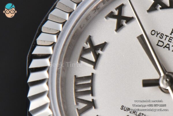 DateJust 28MM Ladies WF White Dial Roma Marker Jubilee Bracelet A2236 - Image 5
