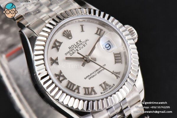 DateJust 28MM Ladies WF White Dial Roma Marker Jubilee Bracelet A2236 - Image 11