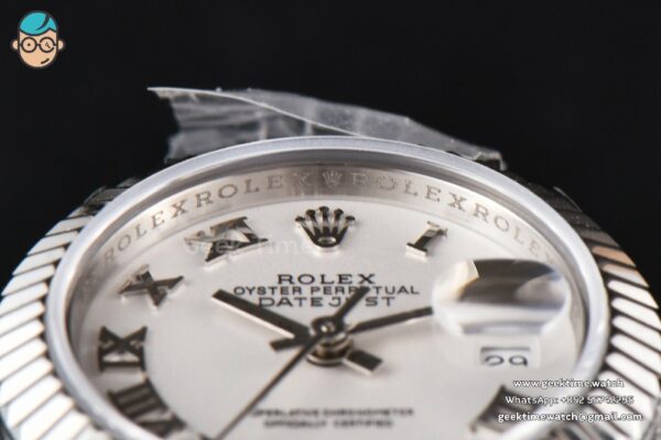 DateJust 28MM Ladies WF White Dial Roma Marker Jubilee Bracelet A2236 - Image 12