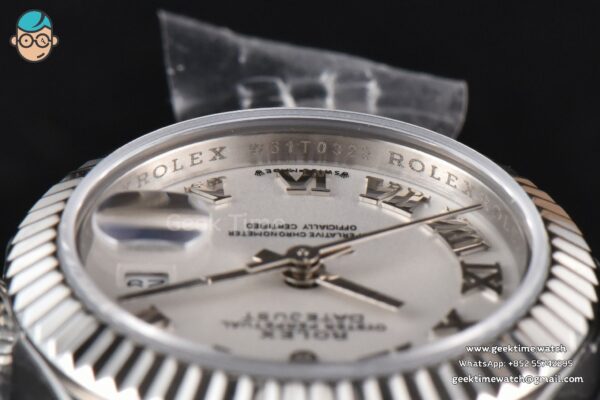 DateJust 28MM Ladies WF White Dial Roma Marker Jubilee Bracelet A2236 - Image 13