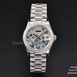 DateJust 31mm Ladies 904L WF esfera con mariposa y diamantes brazalete Oyster A2671