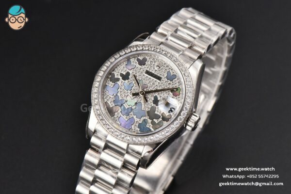 DateJust 31MM Ladies 904L WF Diamond Butterfly Dial Oyster Bracelet A2671