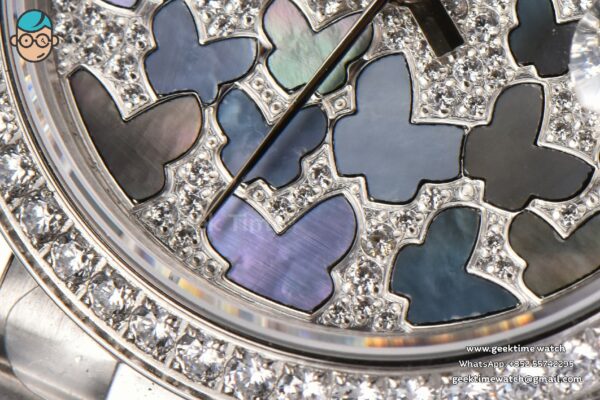 DateJust 31MM Ladies 904L WF Diamond Butterfly Dial Oyster Bracelet A2671 - Image 4