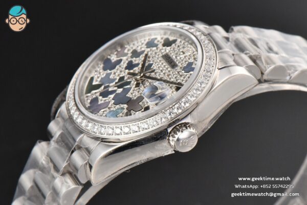 DateJust 31MM Ladies 904L WF Diamond Butterfly Dial Oyster Bracelet A2671 - Image 7