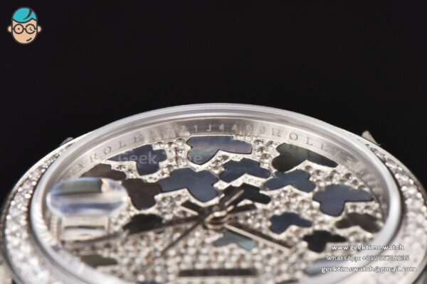 DateJust 31MM Ladies 904L WF Diamond Butterfly Dial Oyster Bracelet A2671 - Image 10