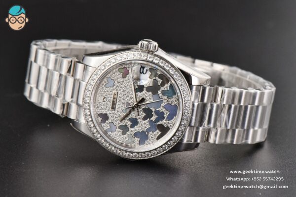 DateJust 31MM Ladies 904L WF Diamond Butterfly Dial Oyster Bracelet A2671 - Image 12