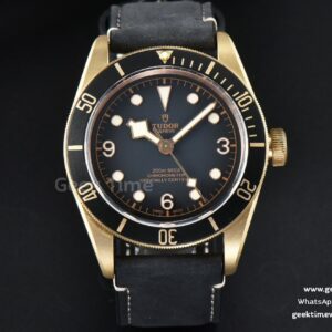 Heritage Black Bay bronzo Gray 43mm XF RG quadrante nero cinturino in pelle A5612 V3