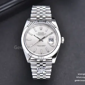 DateJust 41mm 126334 904 SS ARF Silver Dial Lume Markers on Jubilee Bracelet VR3235