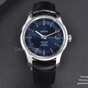 De Ville Hour Vision VSF with blue/silver dial and black croco strap