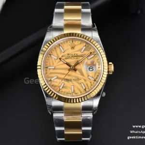 DateJust 36mm YG/SS EWF YG Palm Dial Oyster Bracelet A3235