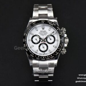 Daytona 116500 Panda 40mm NOOB V5 904L esfera blanca brazalete SS A4130