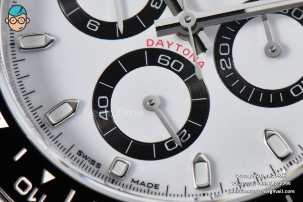 Daytona 116500 Panda 40mm ARF 904L White Dial SS Braclet A4130 - Image 8