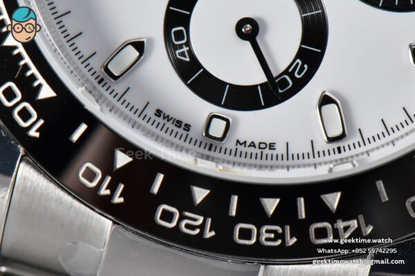 Daytona 116500 Panda 40mm ARF 904L White Dial SS Braclet A4130 - Image 9