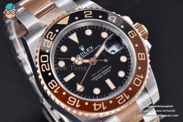 GMT-Master II Rootbeer 126711 VSF CHNR 40mm RG/SS Black/Brown Ceramic Oyster Bracelet DD3285 - Image 5