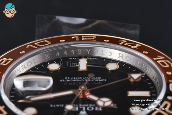 GMT-Master II Rootbeer 126711 VSF CHNR 40mm RG/SS Black/Brown Ceramic Oyster Bracelet DD3285 - Image 12