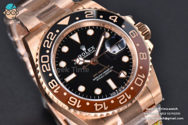 GMT-Master II Rootbeer 126715 CHNR VSF 40mm Black/Brown Ceramic Oyster Bracelet DD3286 - Image 3