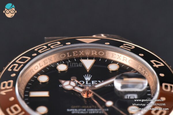 GMT-Master II Rootbeer 126715 CHNR VSF 40mm Black/Brown Ceramic Oyster Bracelet DD3286 - Image 11
