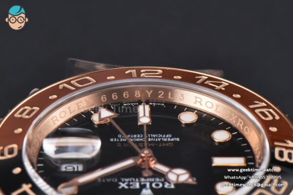 GMT-Master II Rootbeer 126715 CHNR VSF 40mm Black/Brown Ceramic Oyster Bracelet DD3286 - Image 12