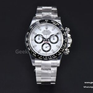 Daytona 116500 Panda 40mm VSF 904L White Dial SS Bracelet A4130 Mod