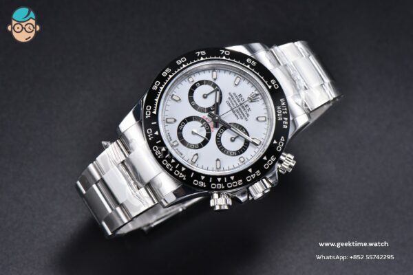 Daytona 116500 Panda 40mm VSF 904L White Dial SS Braclet A4130 Mod - Image 5