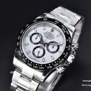 Daytona 116500 Panda 40mm VSF 904L White Dial SS Braclet A4130 Mod