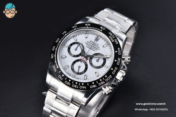 Daytona 116500 Panda 40mm VSF 904L White Dial SS Braclet A4130 Mod