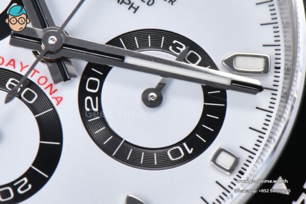 Daytona 116500 Panda 40mm VSF 904L White Dial SS Braclet A4130 Mod - Image 9