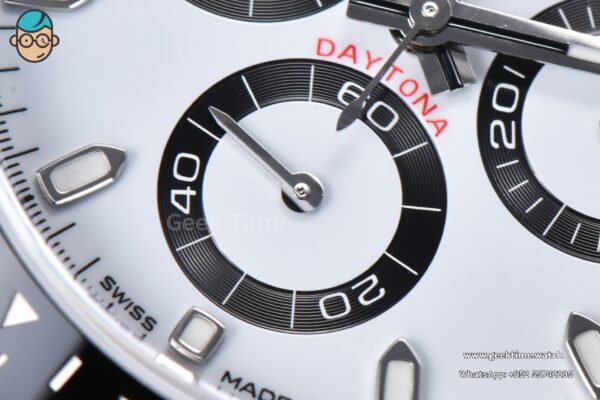 Daytona 116500 Panda 40mm VSF 904L White Dial SS Braclet A4130 Mod - Image 10