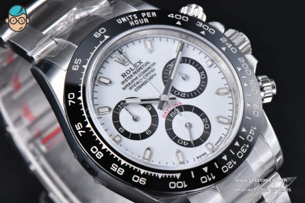 Daytona 116500 Panda 40mm VSF 904L White Dial SS Braclet A4130 Mod - Image 17