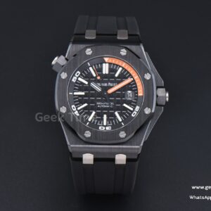 Royal Oak Offshore Diver 15707 42mm NOOB Black Ceramic Black Dial Rubber Strap A3120