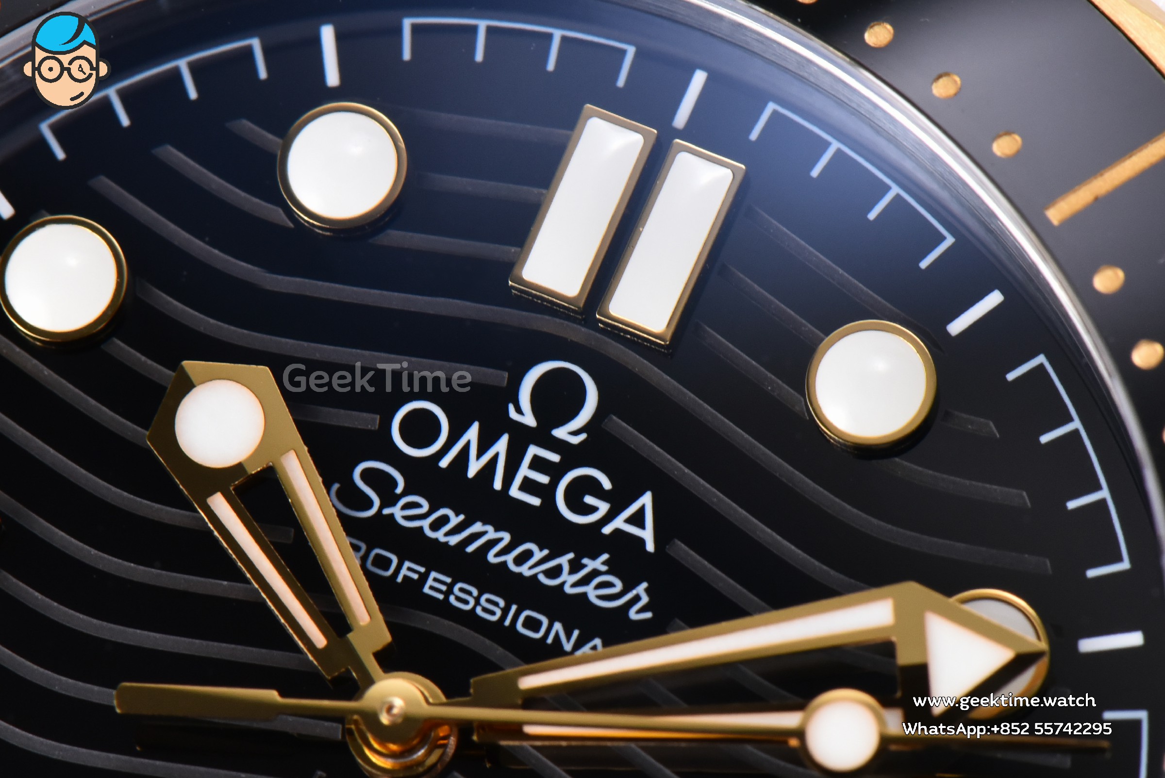 Seamaster Diver 300M 42mm VSF YG/SS Black Dial Metal Bracelet And Rubber Strap Clone VS8800 V4(Free rubber strap) - Image 4