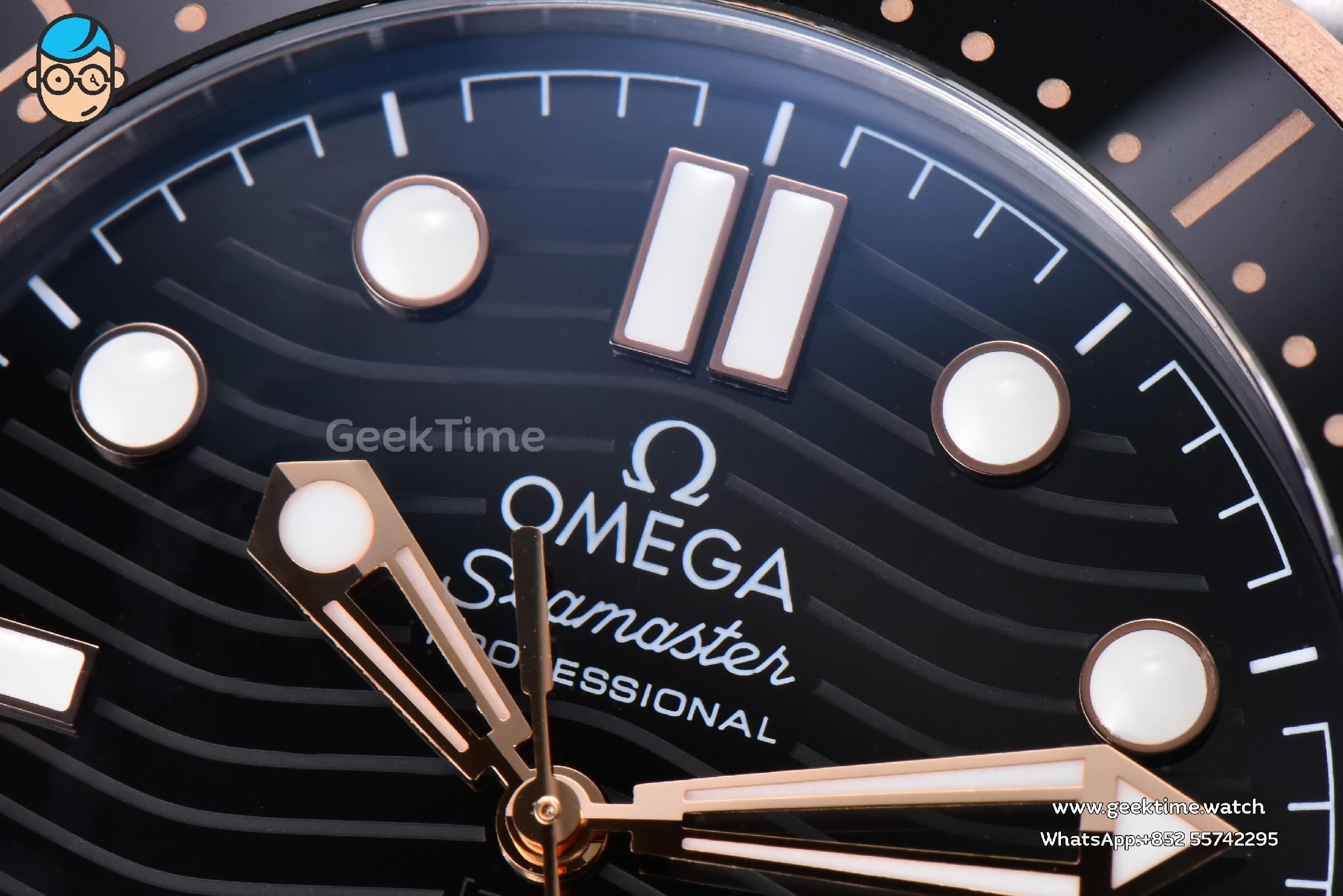 Seamaster Diver 300M 42mm VSF RG Black Dial Metal Bracelet And Rubber Strap Clone VS8800 V4 - Image 4