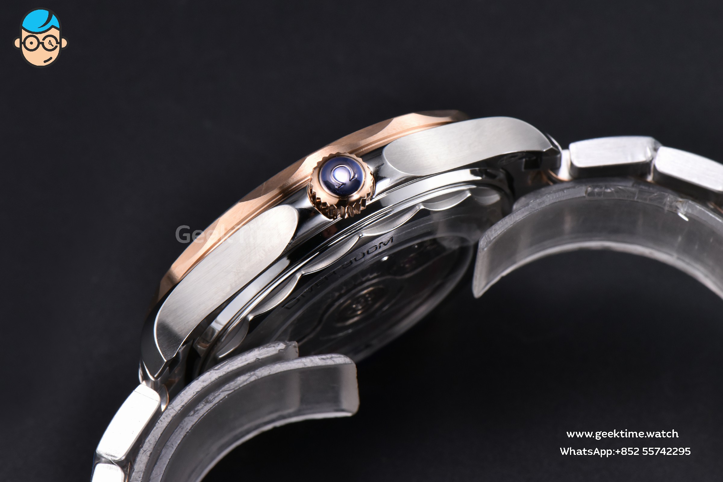 Seamaster Diver 300M 42mm VSF RG Black Dial Metal Bracelet And Rubber Strap Clone VS8800 V4 - Image 10