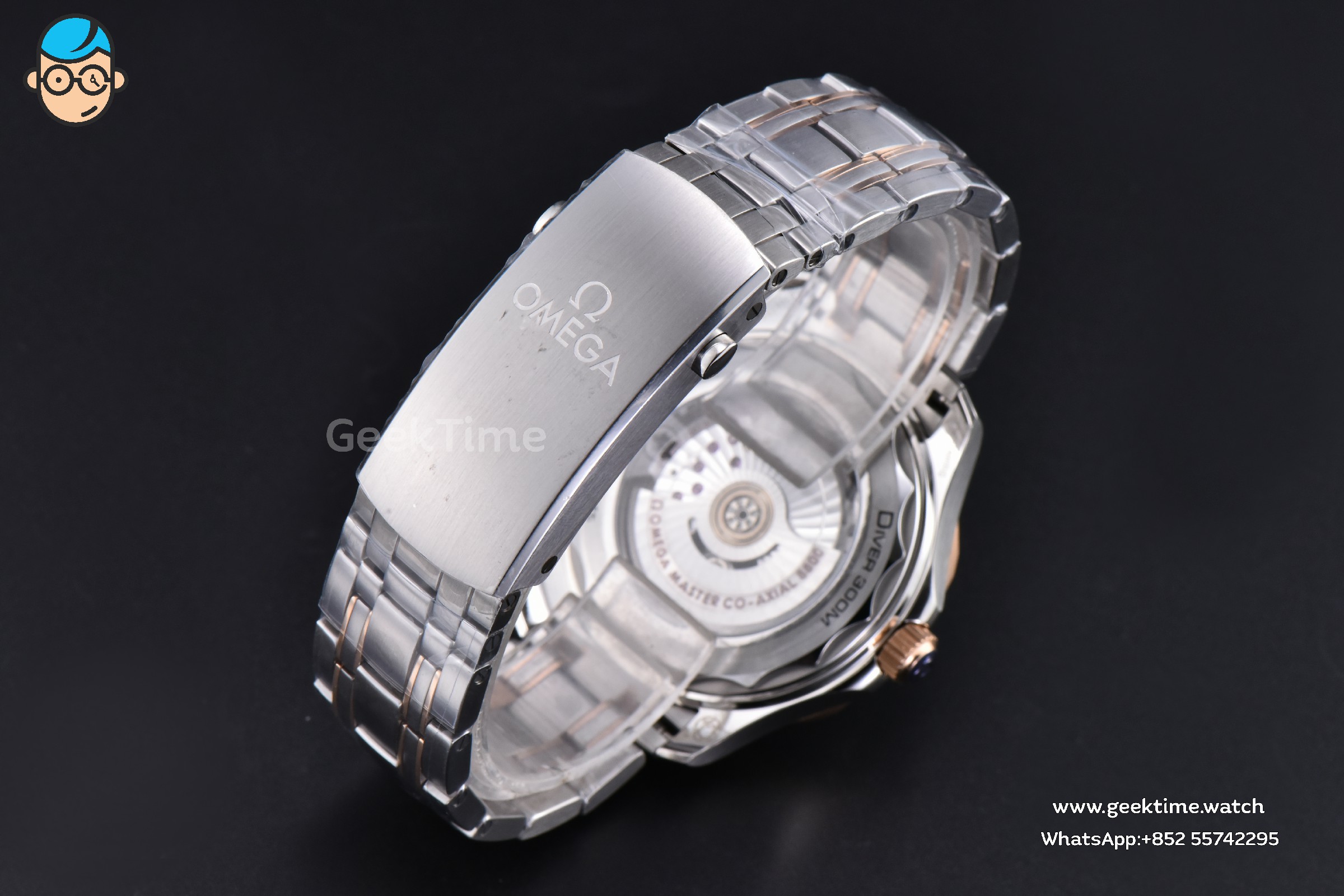 Seamaster Diver 300M 42mm VSF RG Black Dial Metal Bracelet And Rubber Strap Clone VS8800 V4 - Image 15