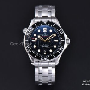 Seamaster Diver 300M 42mm VSF Black Dial Metal Bracelet And Rubber Strap Clone VS8800 V4