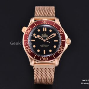 Seamaster 300 “No Time to Die” NTTD 42mm VSF RG Red Bezel Black Dial Milanese Bracelet Clone VS8806 V7