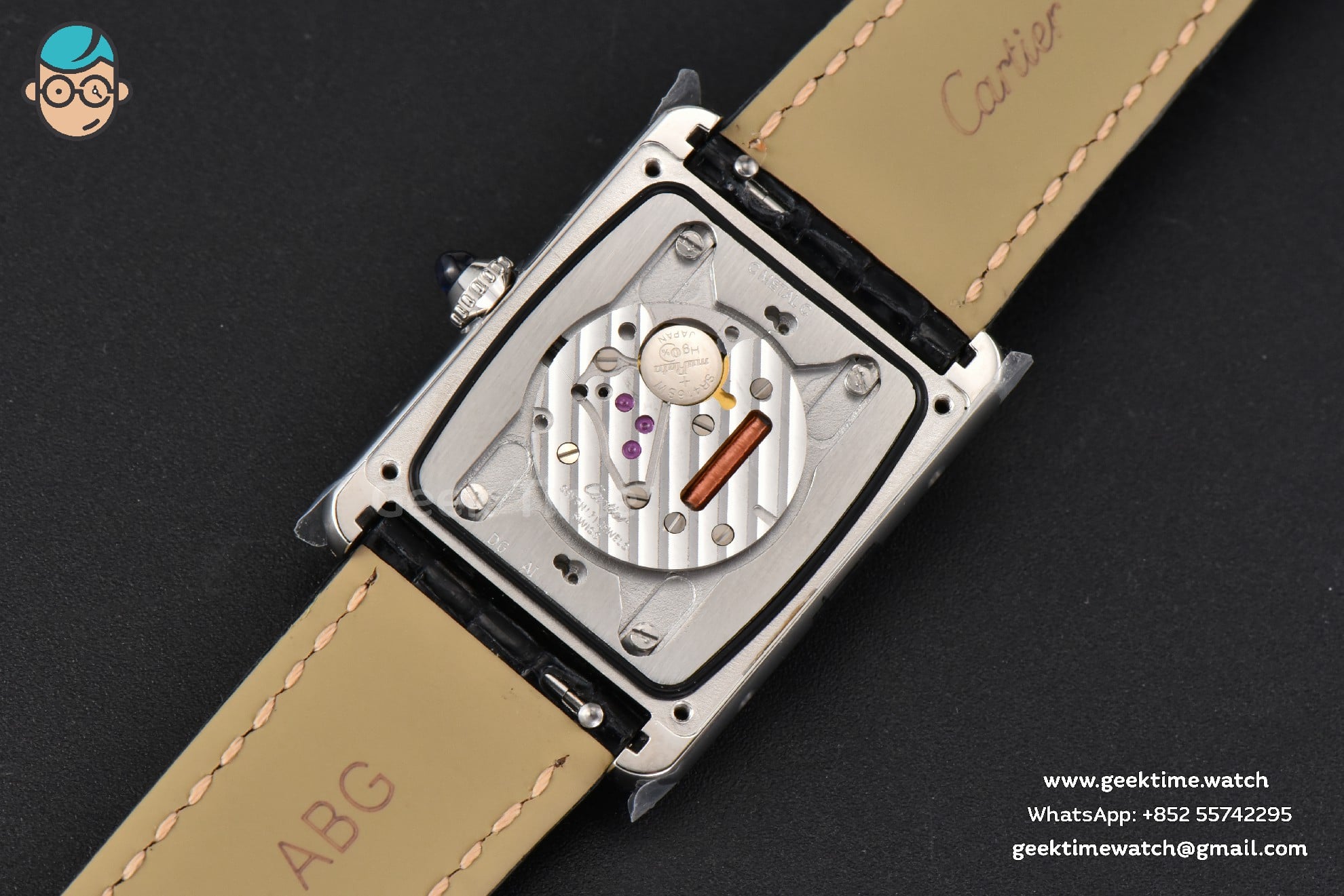 Tank Must Large 33.7×25.5mm K11F White Dial Black Litchi Grained Strap Quartz - Image 14