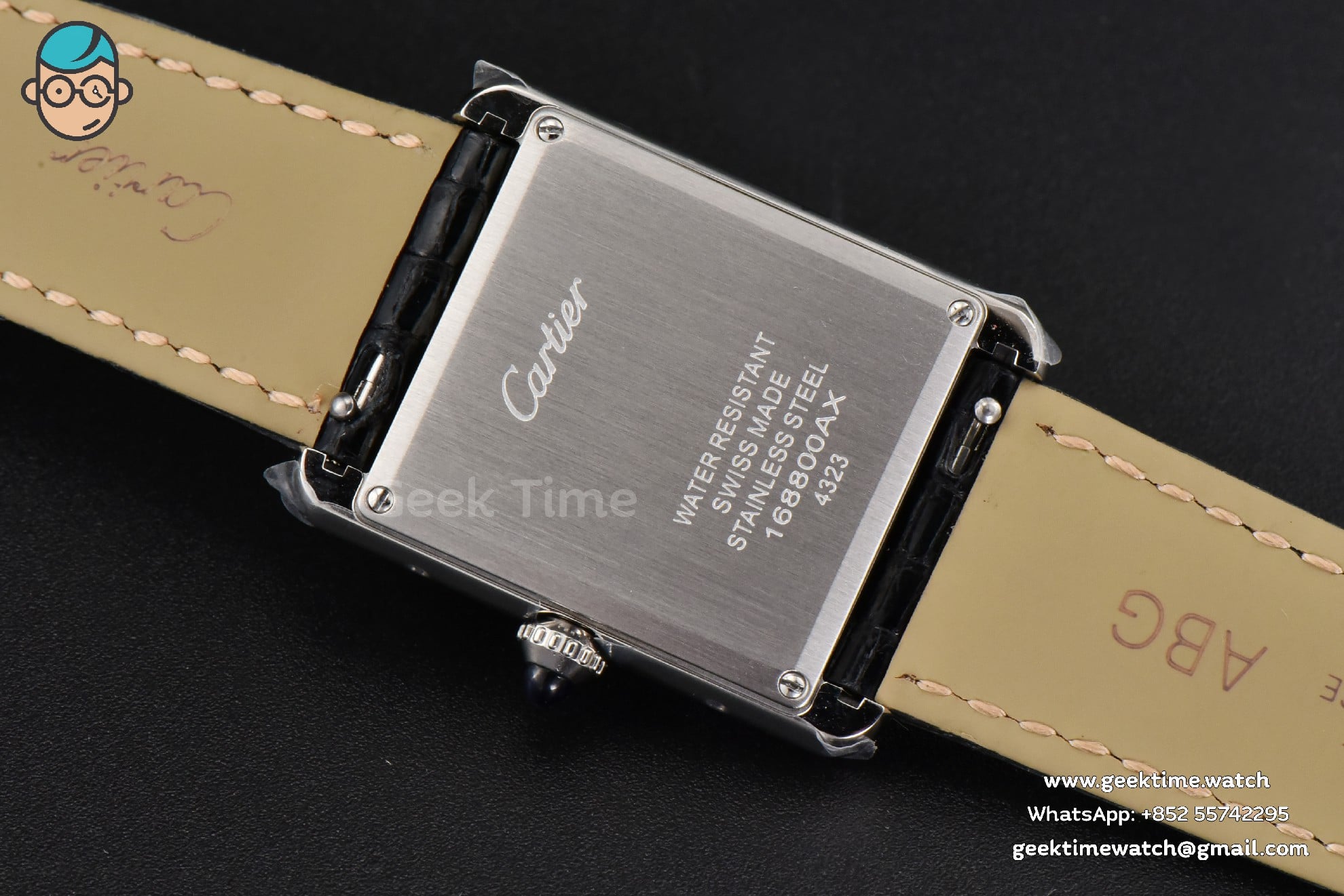 Tank Must Large 33.7×25.5mm K11F White Dial Black Litchi Grained Strap Quartz - Image 19