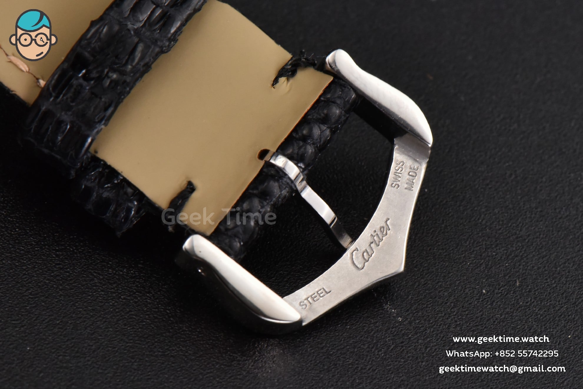 Tank Must Large 33.7×25.5mm K11F White Dial Black Litchi Grained Strap Quartz - Image 24