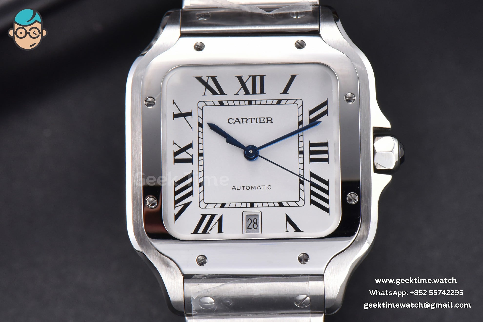 Santos de Cartier XL BVF 40MM SS White Dial SS Bracelet MIYOTA 9015 - Image 2