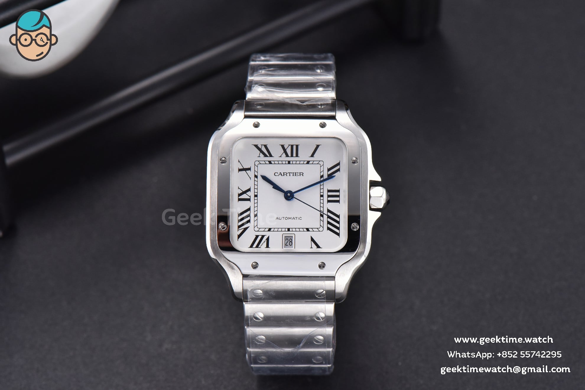 Santos de Cartier XL BVF 40MM SS White Dial SS Bracelet MIYOTA 9015