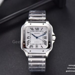 Santos De Cartier XL BVF 40mm SS White Dial SS Bracelet MIYOTA 9015
