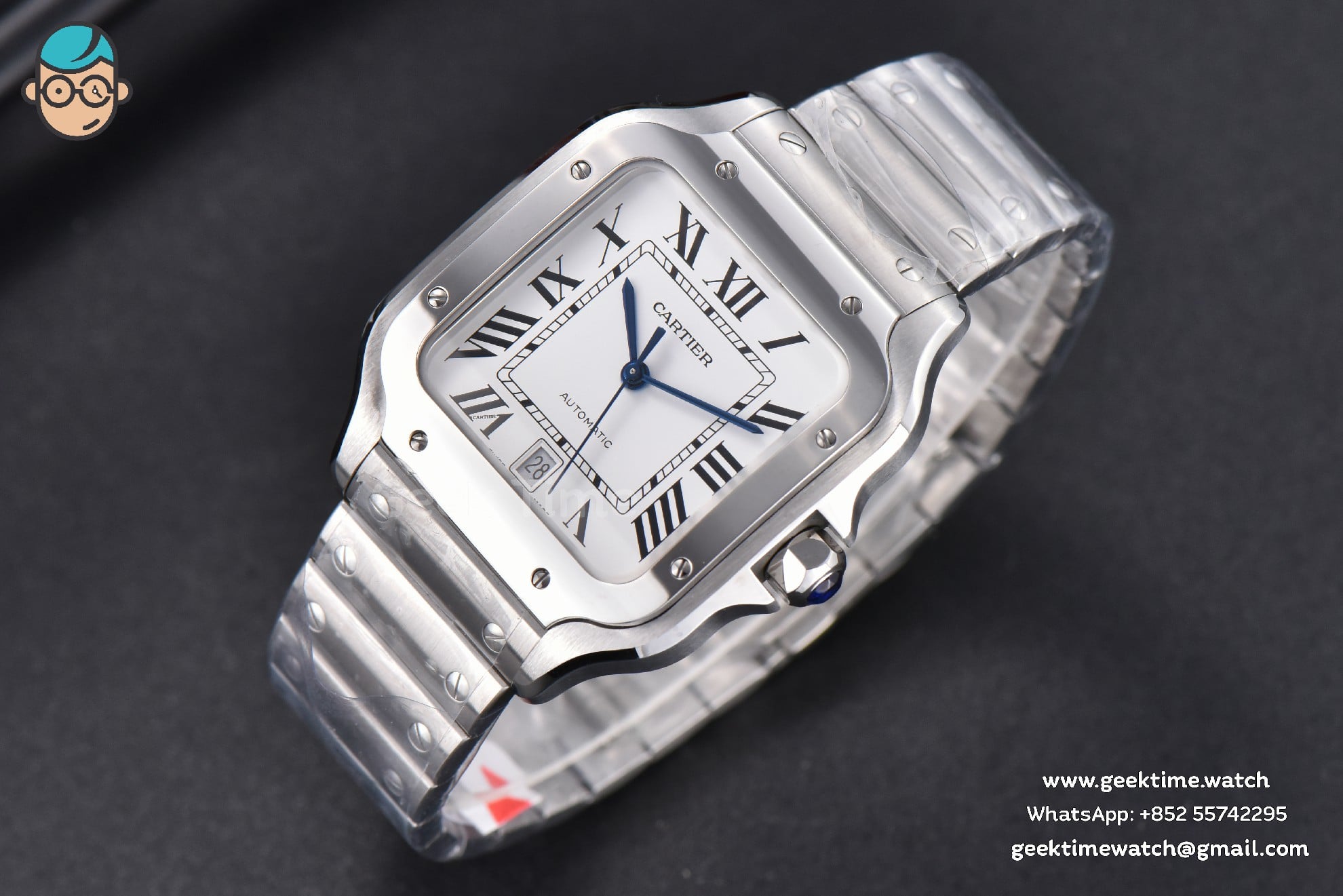 Santos de Cartier 3KF 35MM SS White Dial SS Bracelet MIYOTA 9015 - Image 12