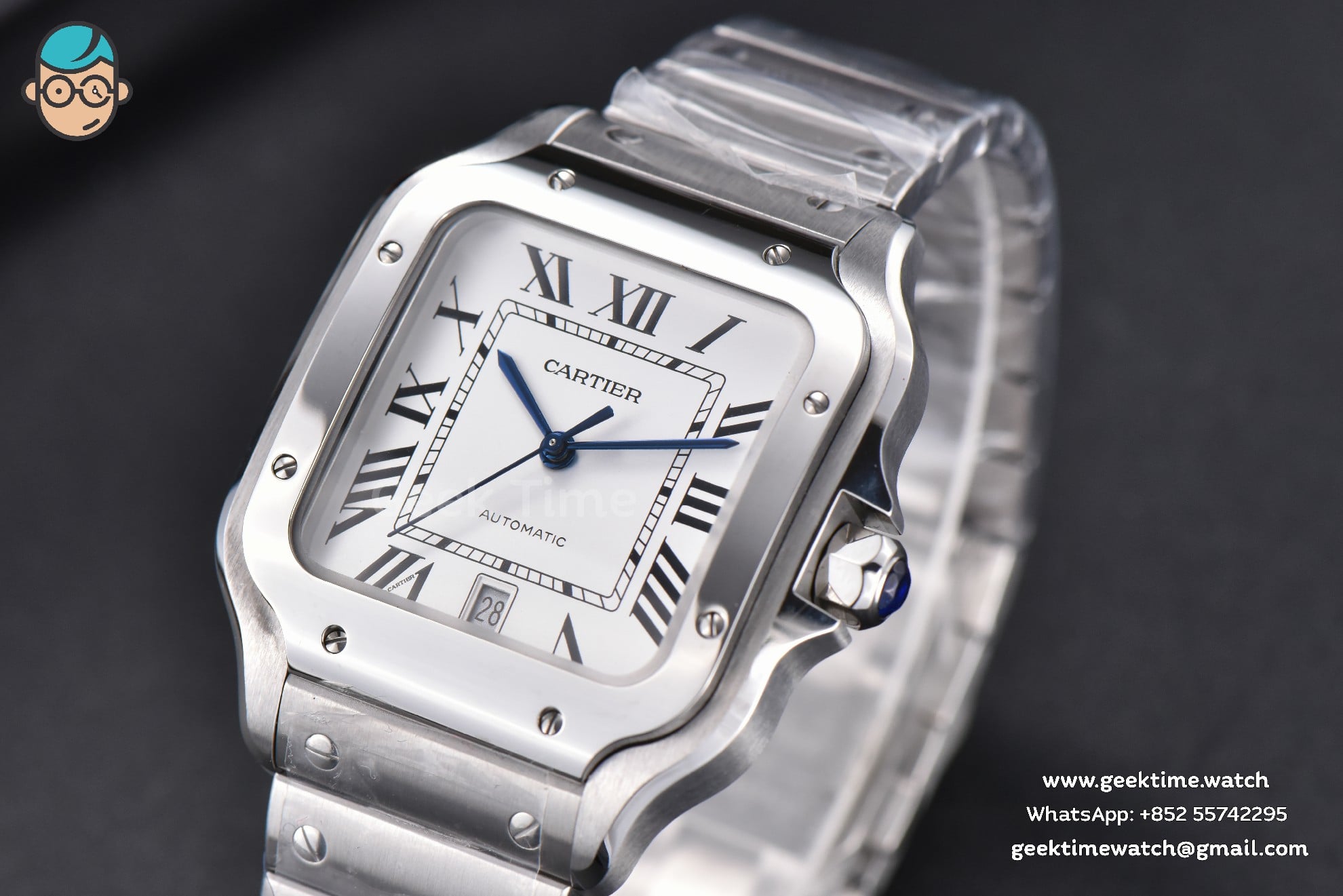 Santos de Cartier 3KF 35MM SS White Dial SS Bracelet MIYOTA 9015 - Image 13