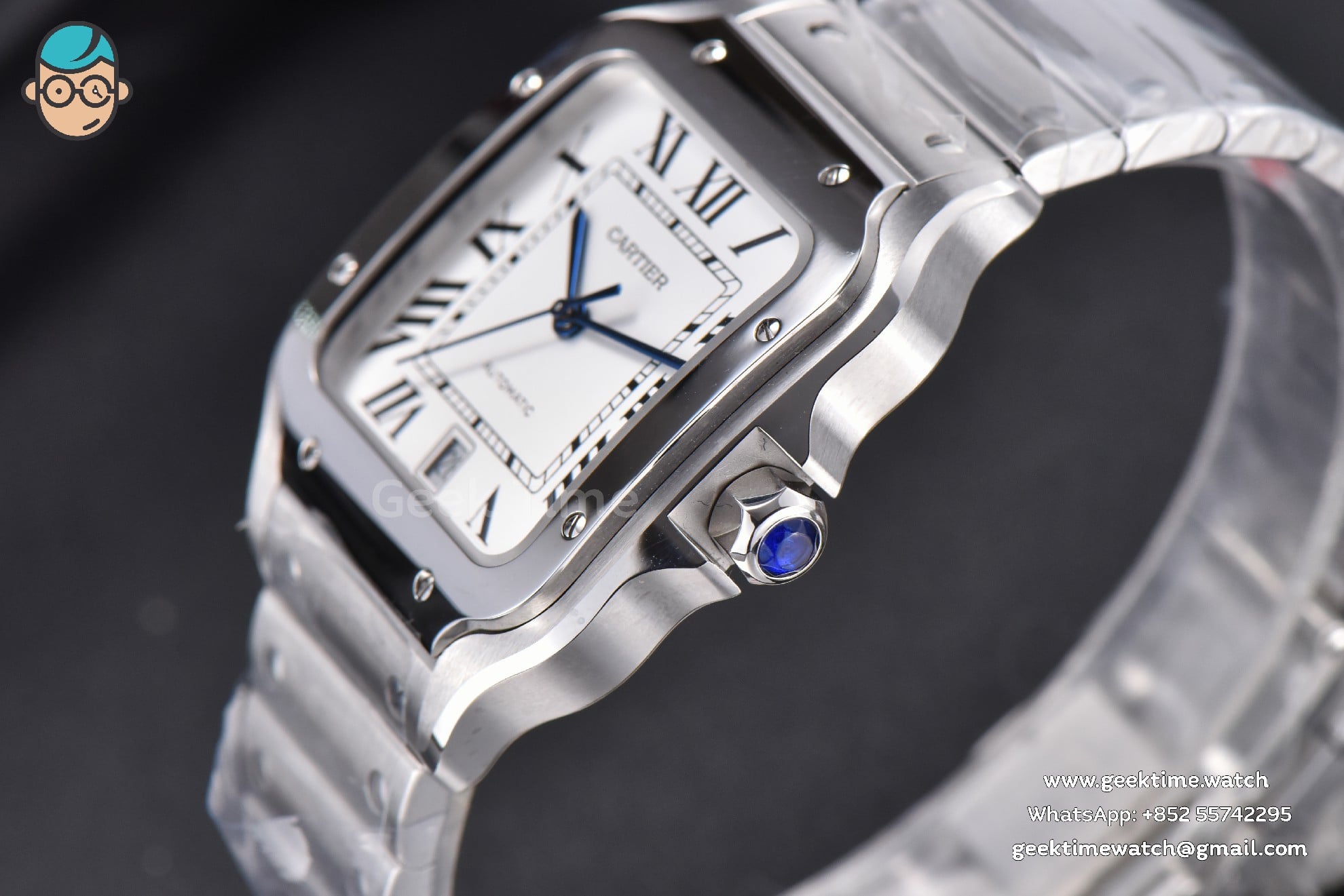Santos de Cartier XL BVF 40MM SS White Dial SS Bracelet MIYOTA 9015 - Image 7