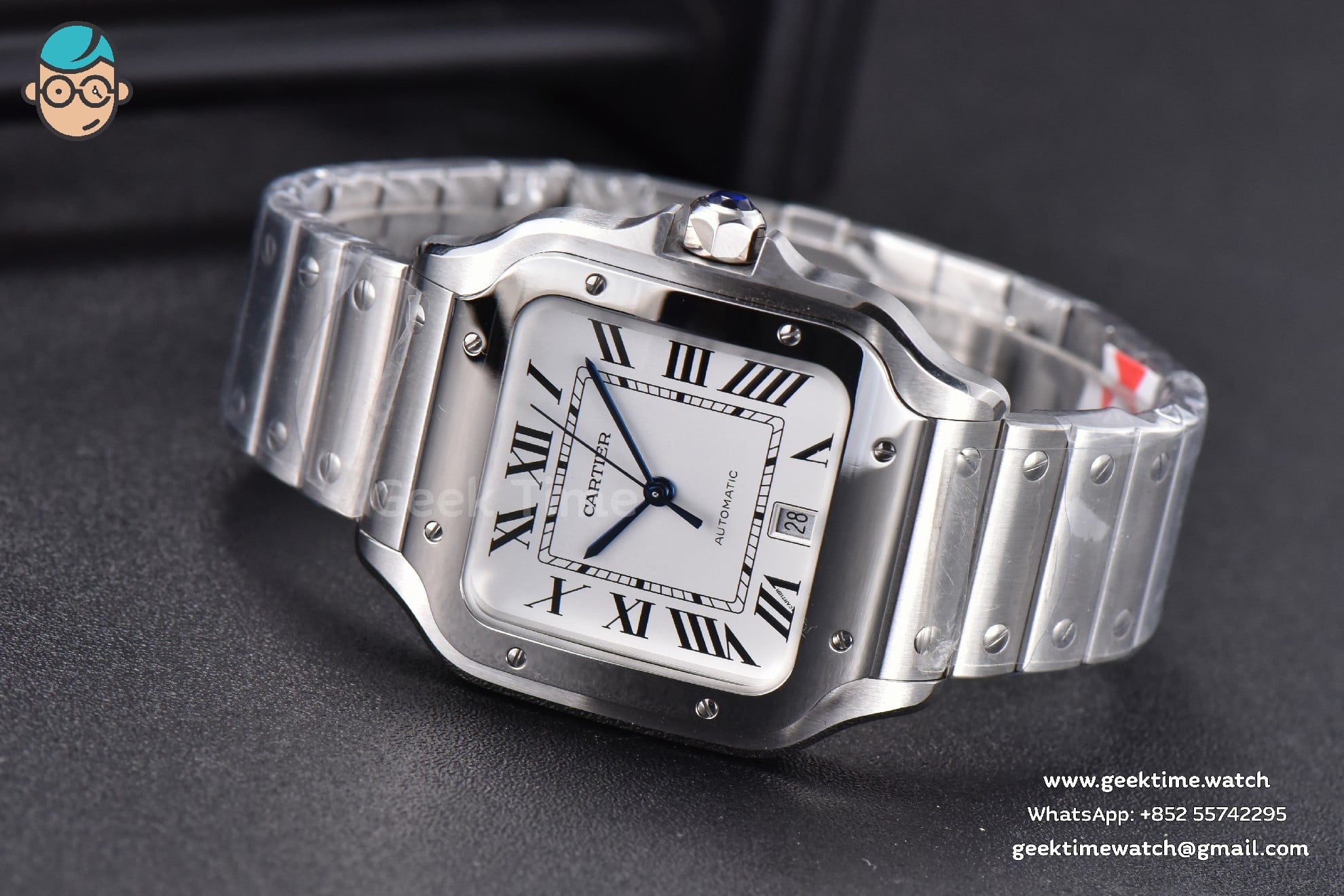 Santos de Cartier XL BVF 40MM SS White Dial SS Bracelet MIYOTA 9015 - Image 9
